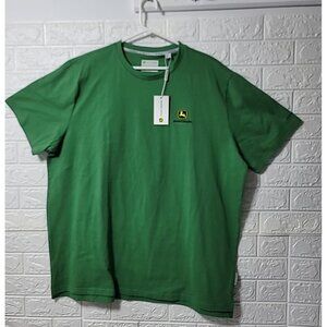 John Deere Logo Tee T-Shirt JD Cotton Men's  -  SIZE  XXL - COLOR GREEN
